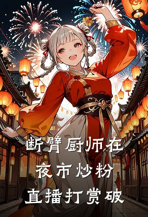 断臂厨师在夜市炒粉，直播打赏破